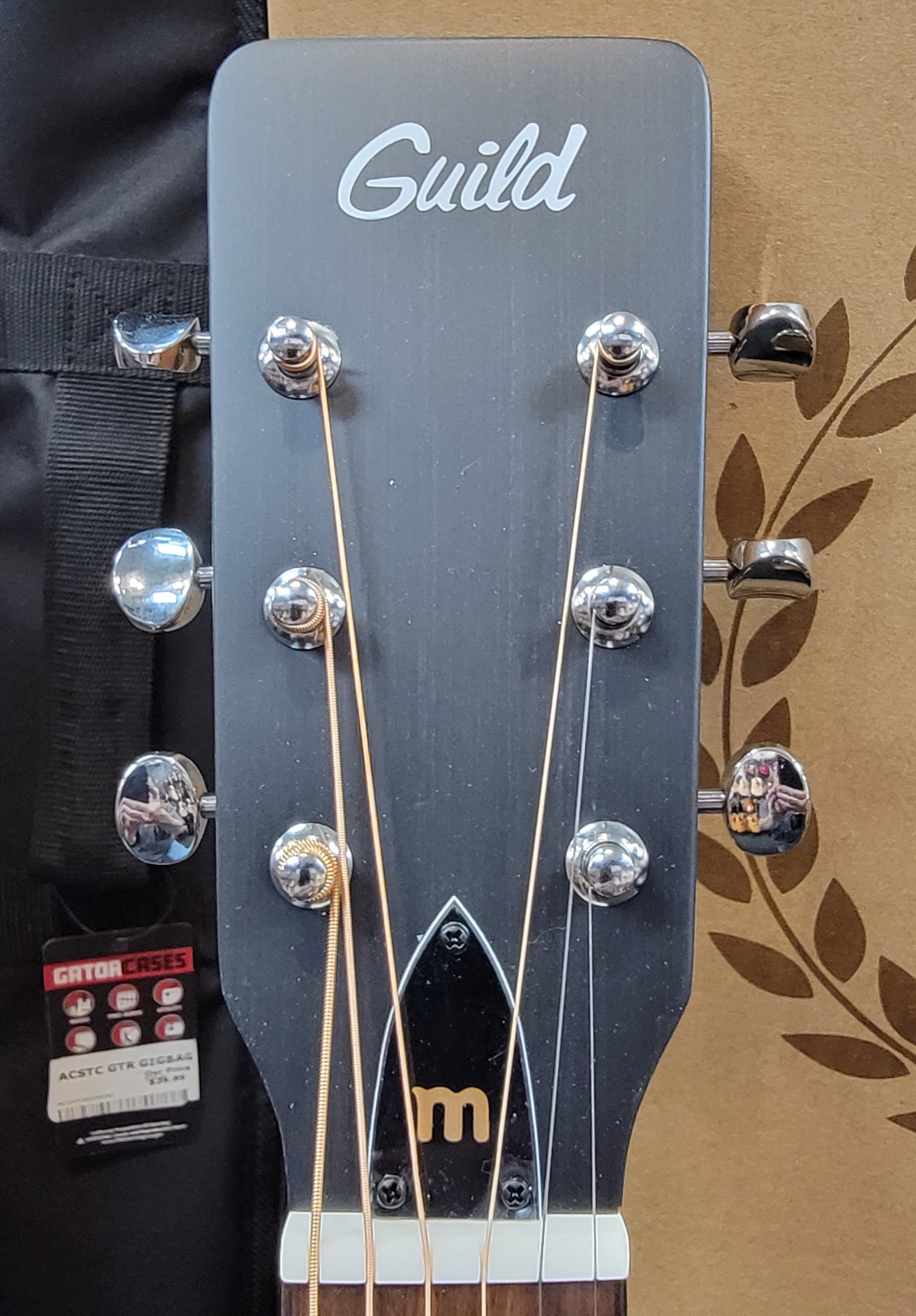 Guild A-20 Bob Marley Acoustic Guitar — MARLEY 12th fret inlay detail