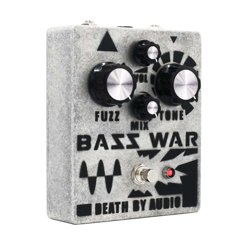 Death By Audio Bass War fuzz pedal — angled view