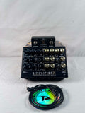 DSM & Humboldt Simplifier X dual amp simulator — front with cable and footswitch