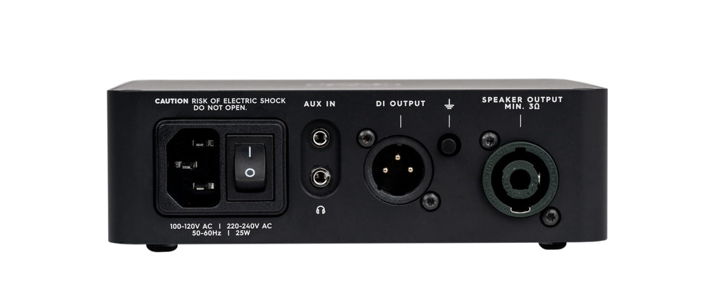 Darkglass Microtubes 200 bass amp head — side view