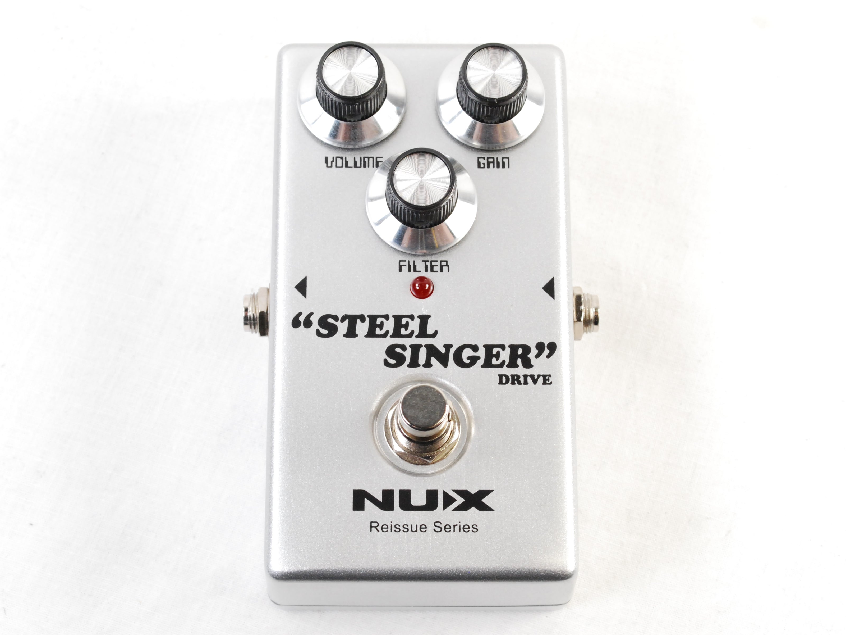 Used NUX Steel Singer Drive overdrive pedal — top control knobs