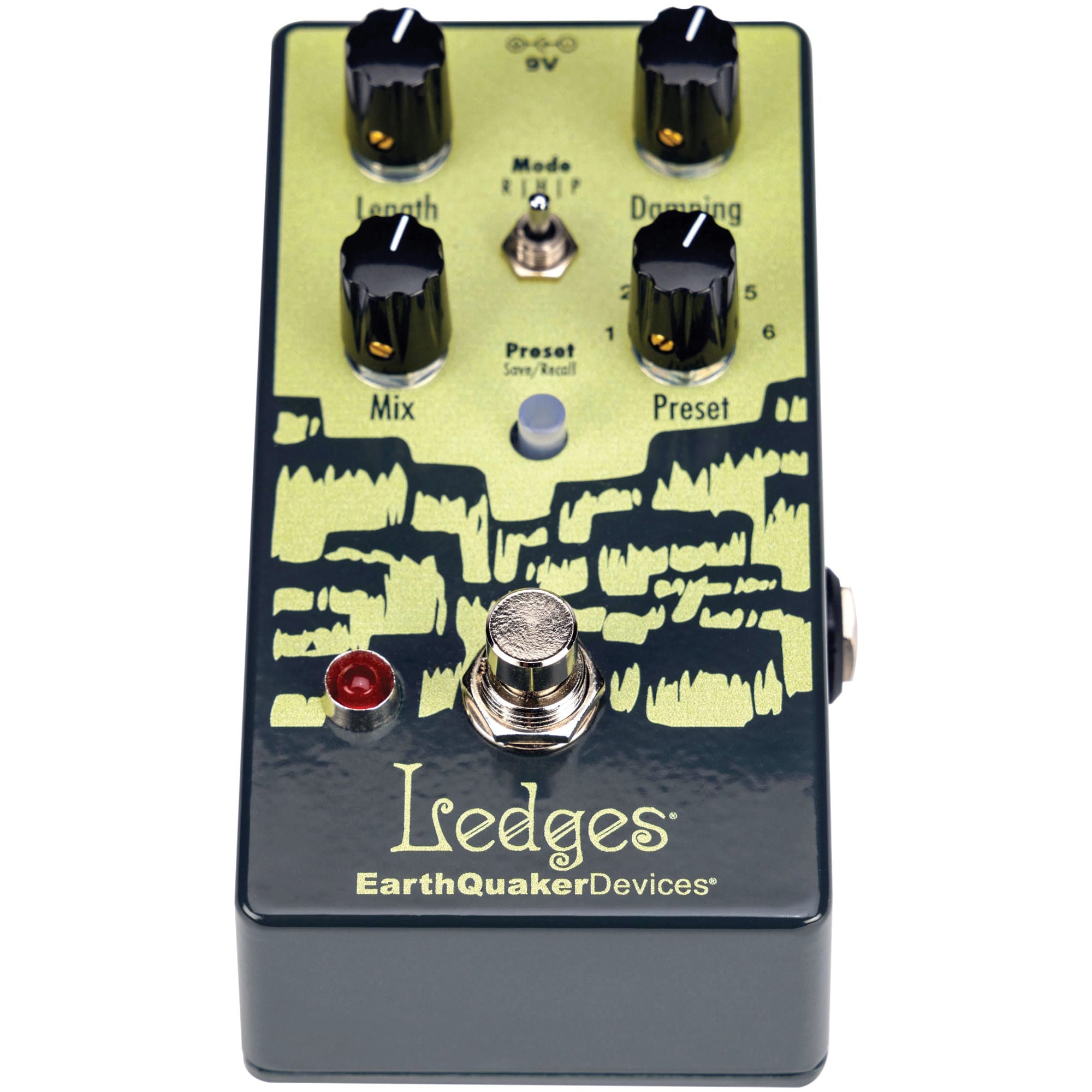 EarthQuaker Devices Ledges reverb pedal - angled view