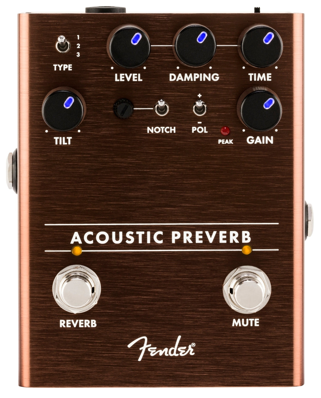 Fender Acoustic Preverb reverb pedal — front view