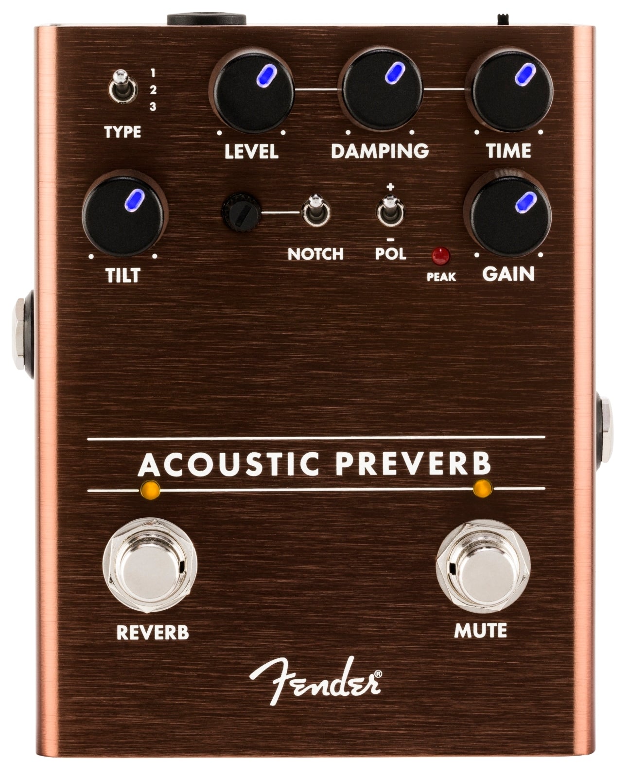 Fender Acoustic Preverb reverb pedal — front view