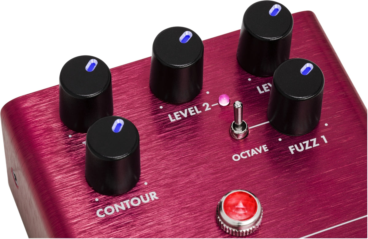 Fender The Trapper dual fuzz pedal — knob detail