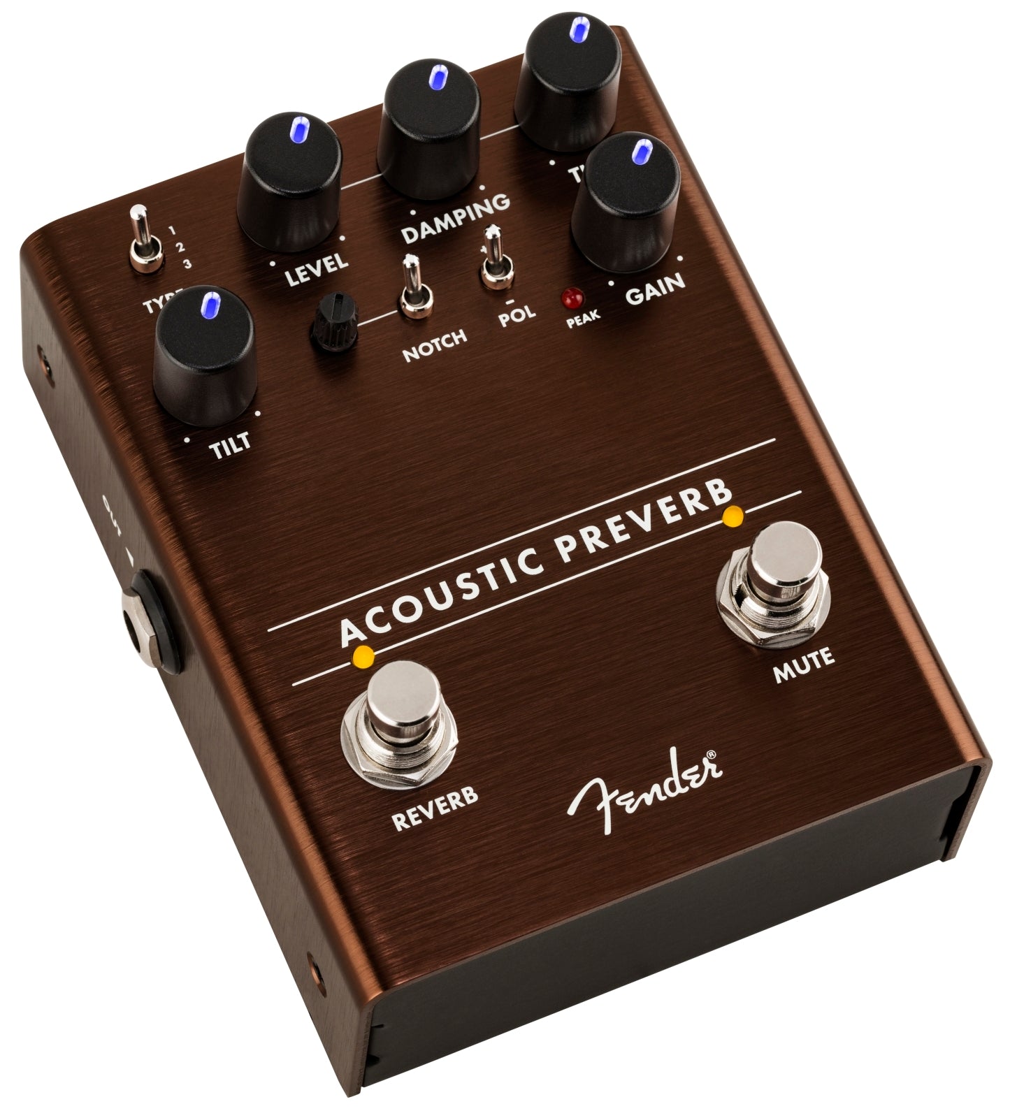 Fender Acoustic Preverb reverb pedal — control detail