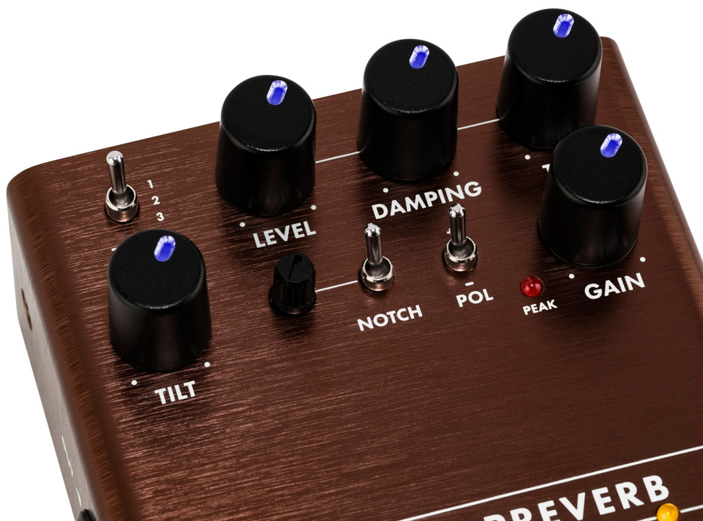 Fender Acoustic Preverb reverb pedal — knob detail