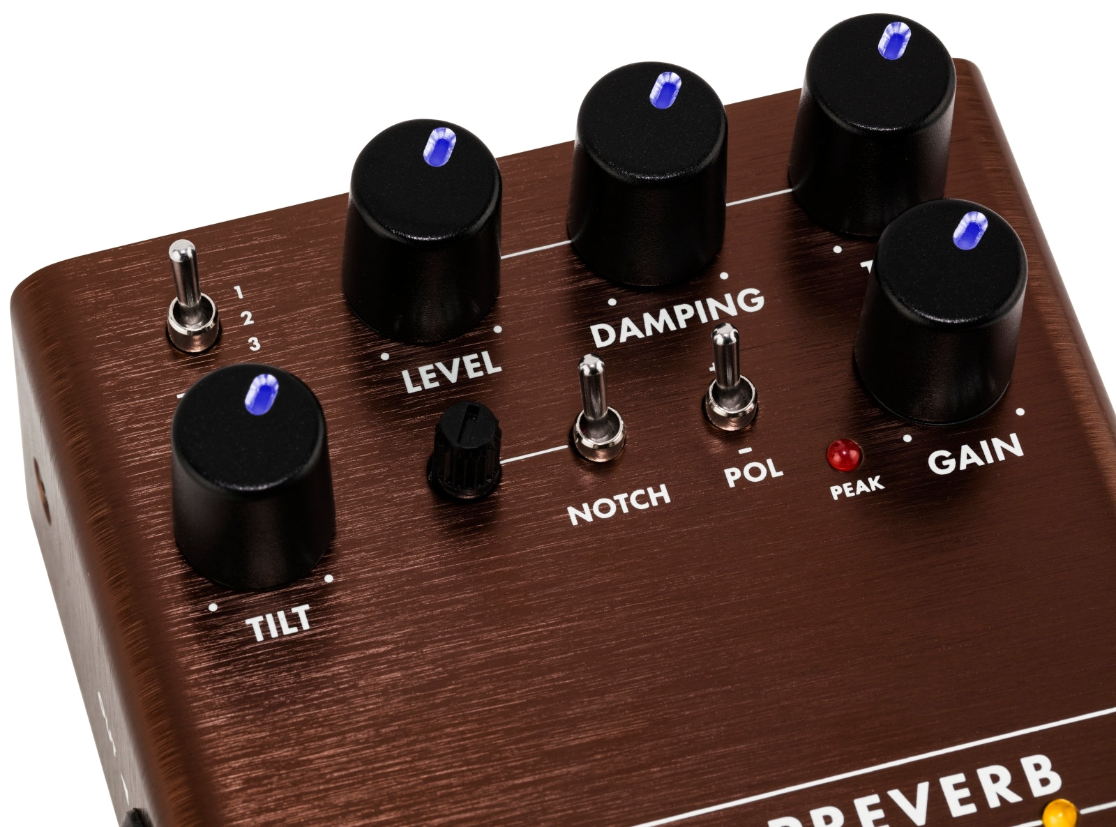 Fender Acoustic Preverb reverb pedal — knob detail