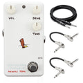 Animals Pedal Surfing Bear Overdrive V2 — white enclosure with included instrument and patch cables