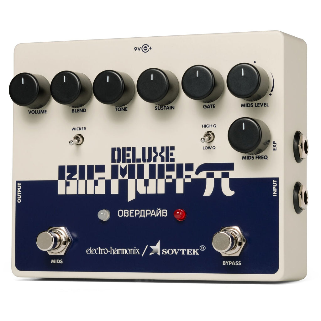 Electro-Harmonix Sovtek Deluxe Big Muff Pi fuzz pedal — detail view