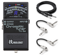 New Boss TU-3W Waza Craft chromatic tuner pedal with instrument and patch cables