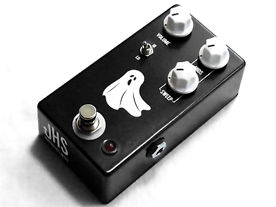 JHS Haunting Mids EQ pedal angled view showing controls and footswitch