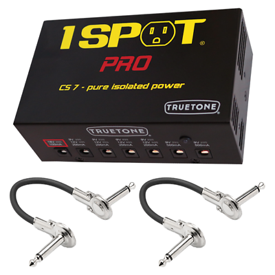 Truetone 1 Spot Pro CS 7 isolated power supply with two free Hosa patch cables