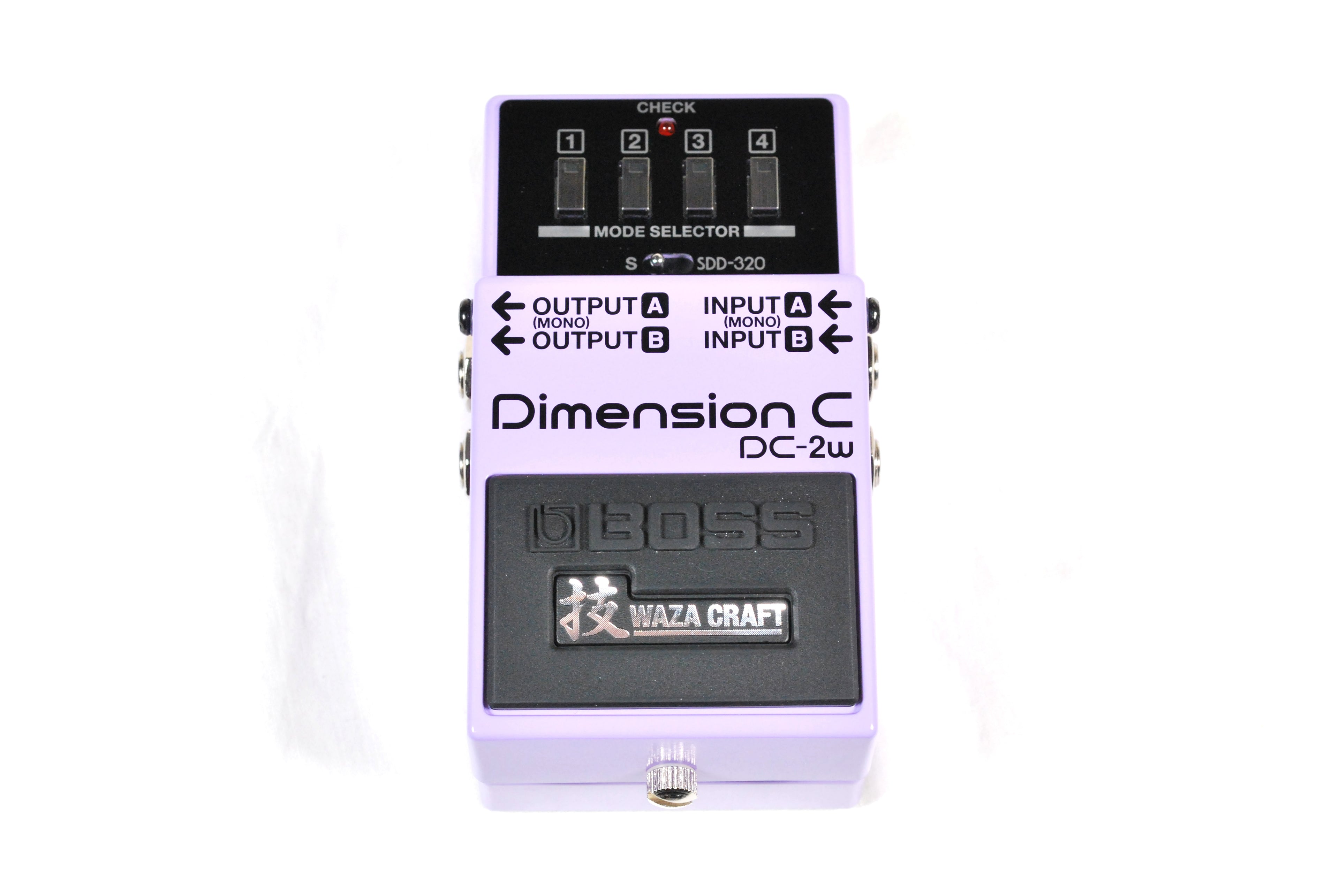 Boss DC-2W Waza Craft Dimension C pedal - purple enclosure top view