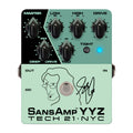 Tech 21 SansAmp YYZ Geddy Lee bass preamp pedal — green and black signature enclosure