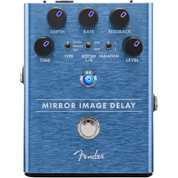 Fender Mirror Image Delay pedal with included Hosa instrument cable and patch cables