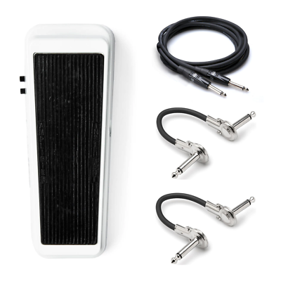 Dunlop Cry Baby 105Q bass wah pedal — white enclosure with included cables