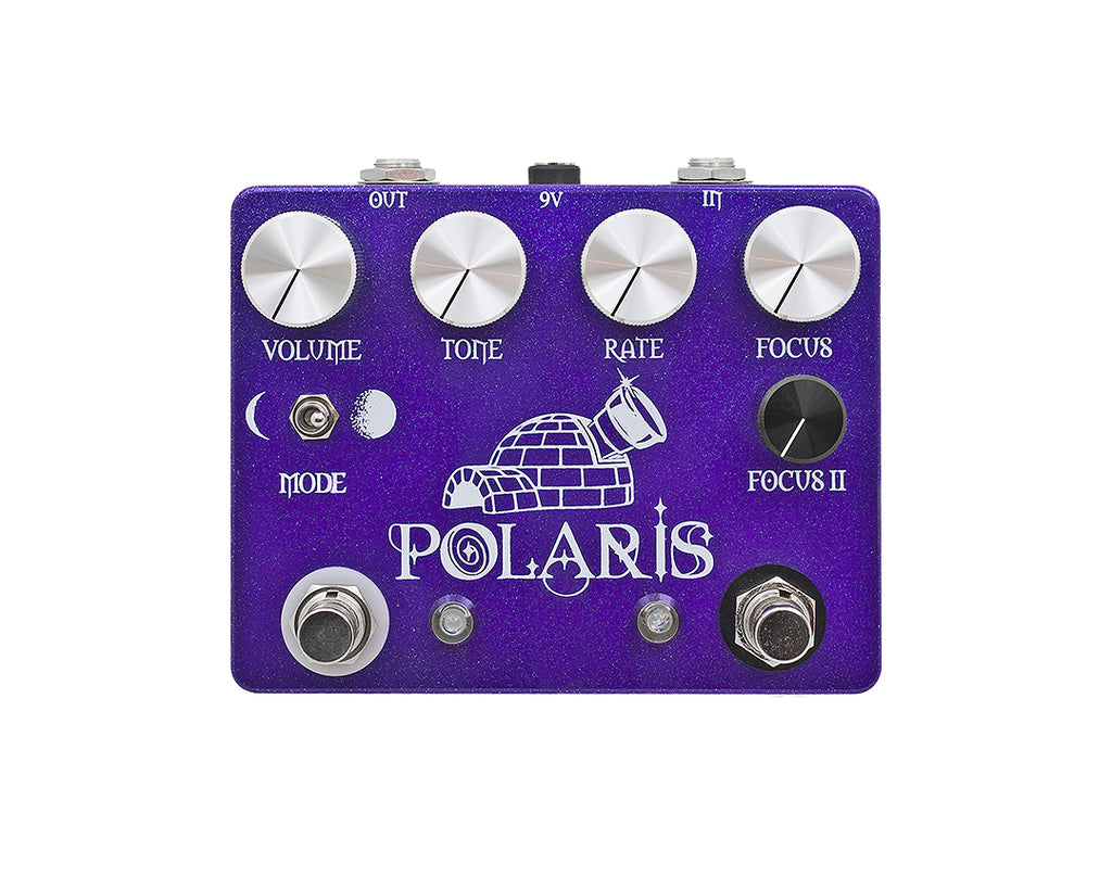CopperSound Polaris purple chorus vibrato pedal angled view