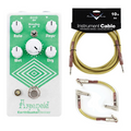 EarthQuaker Arpanoid V2 arpeggiator pedal — green and white enclosure with included cables