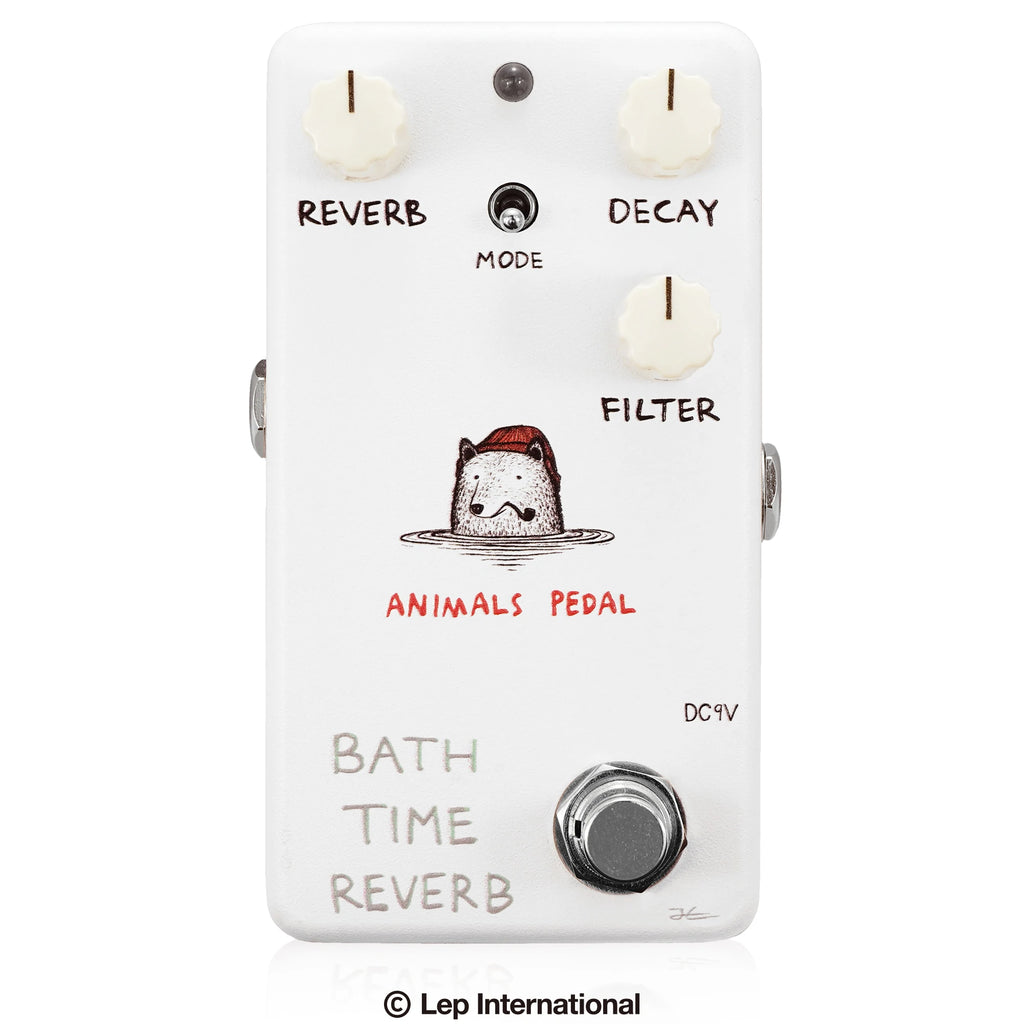 Animals Pedal Bath Time Reverb V2 reverb pedal — white enclosure detail