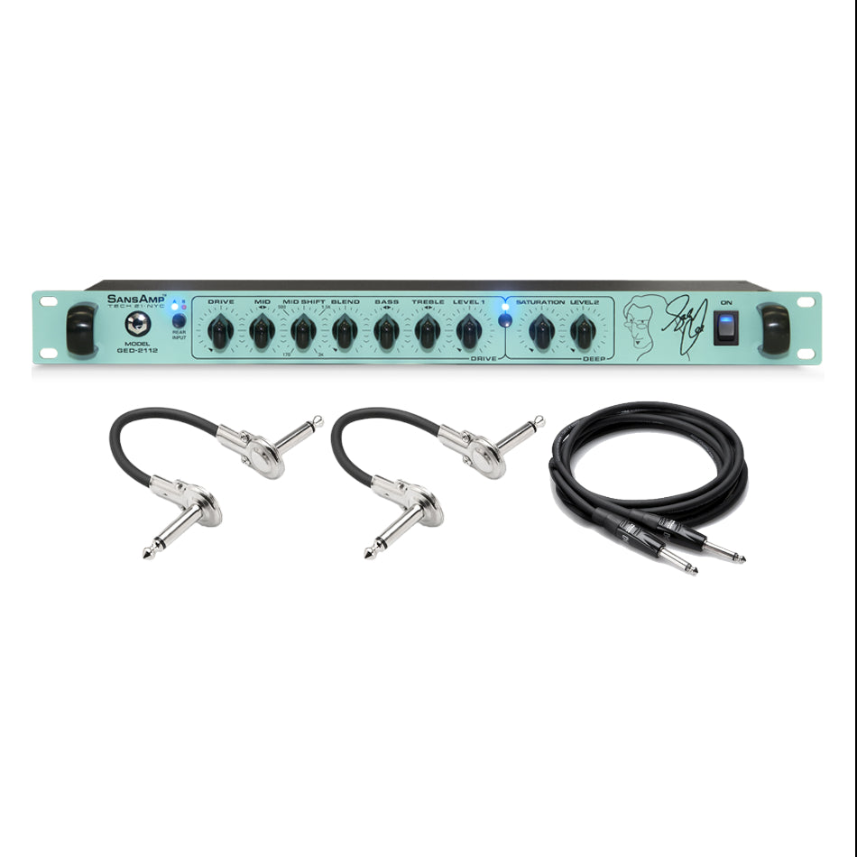 Tech 21 GED-2112 Geddy Lee SansAmp rackmount preamp with included patch and guitar cables