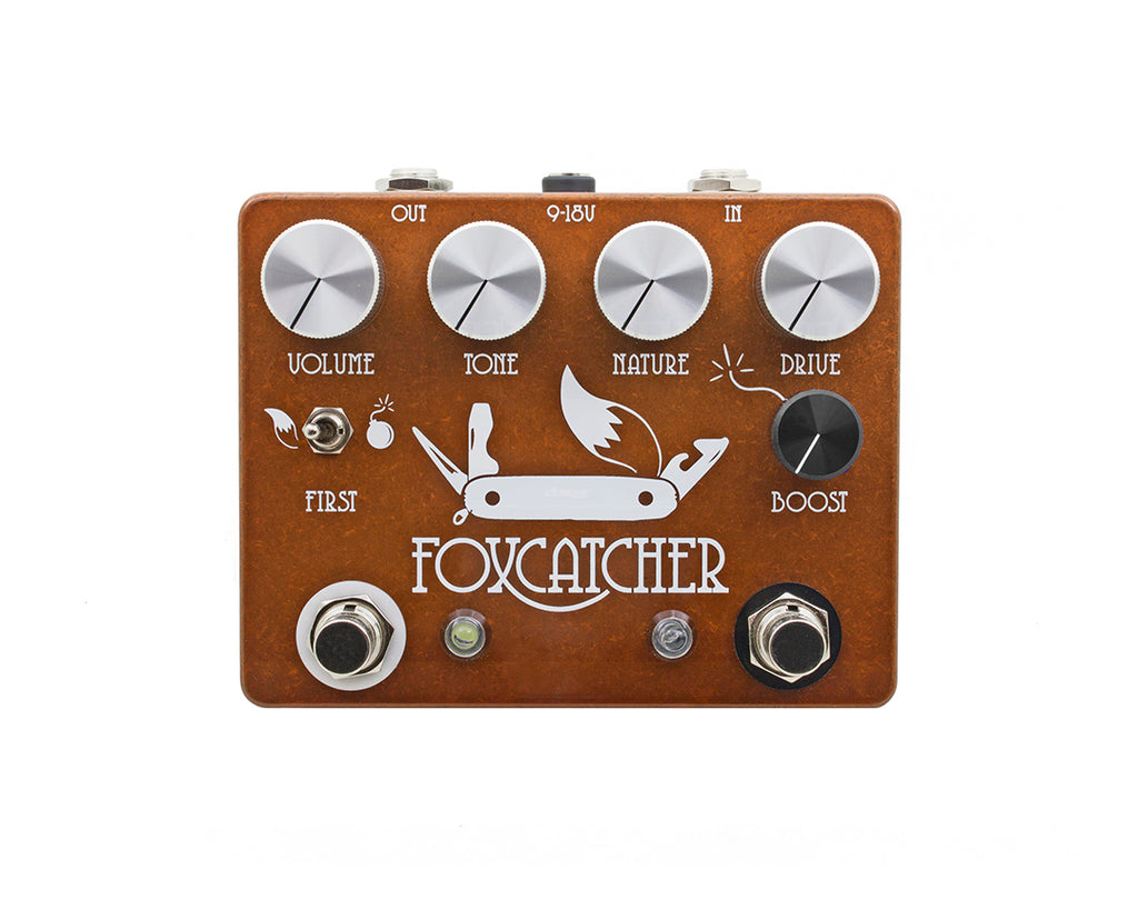 CopperSound Foxcatcher overdrive pedal angled side view