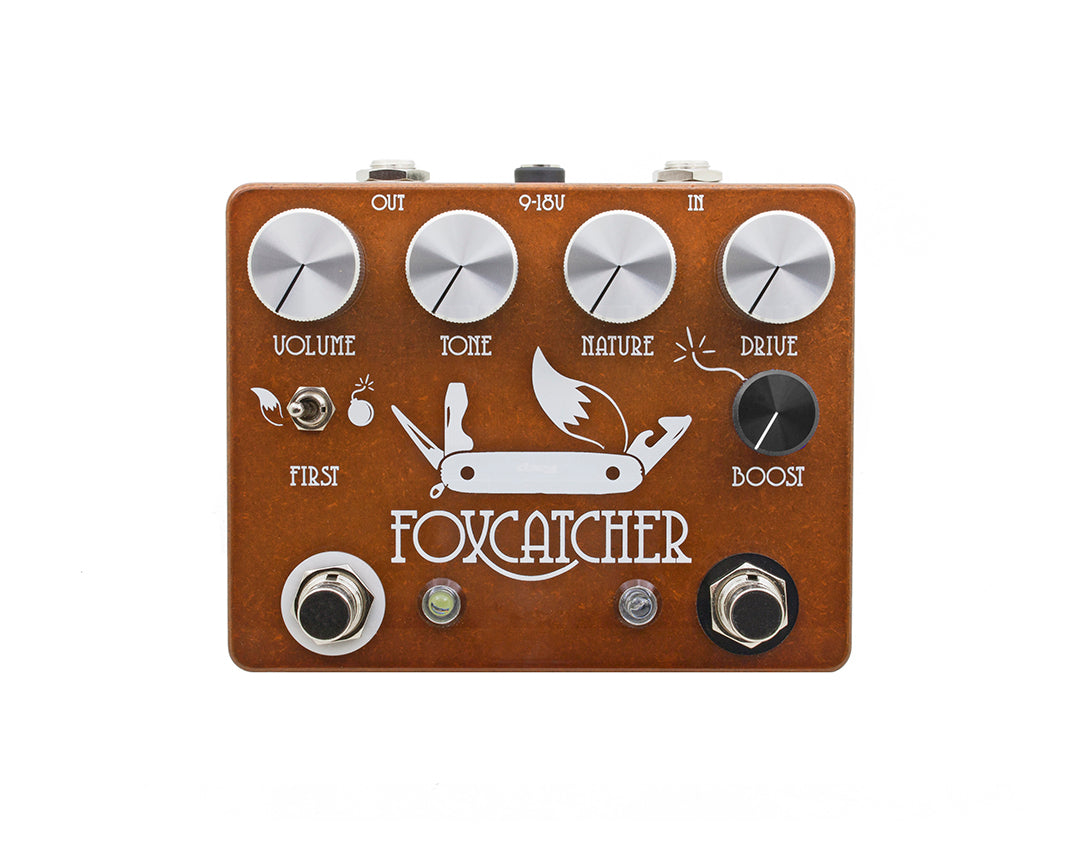 CopperSound Foxcatcher overdrive pedal angled side view