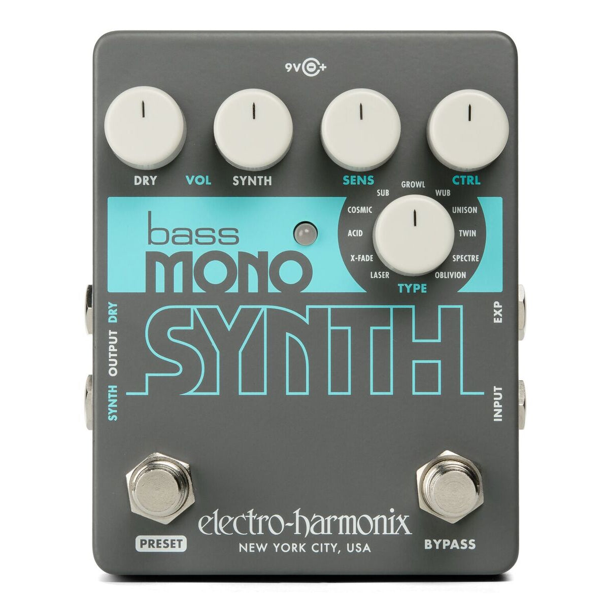 New Electro-Harmonix EHX Bass Mono Synth Synthesizer Guitar Pedal