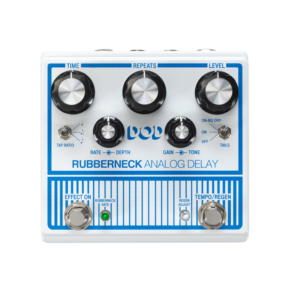 DOD Rubberneck Analog Delay pedal with cables bundle - front
