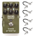 MXR M81 Bass Preamp pedal — green enclosure with included patch cables