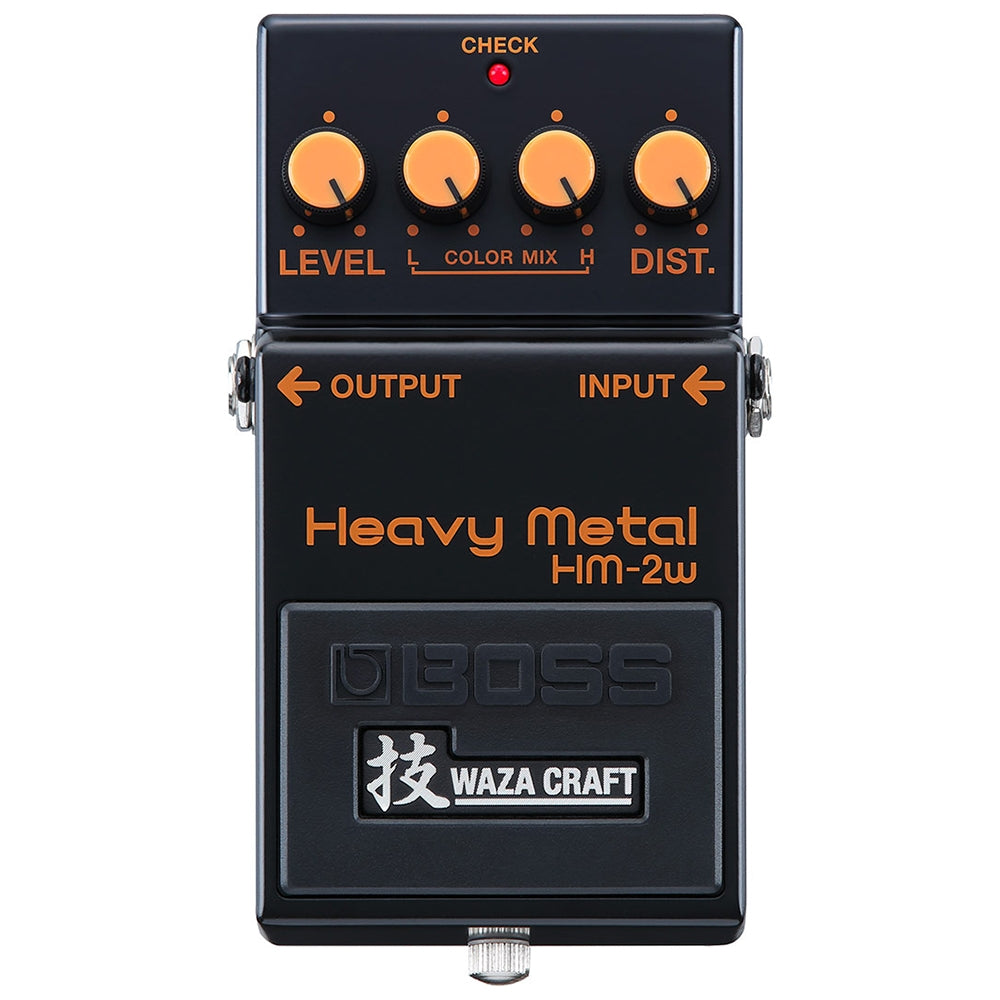 Boss HM-2W Waza Craft Heavy Metal distortion pedal — front view