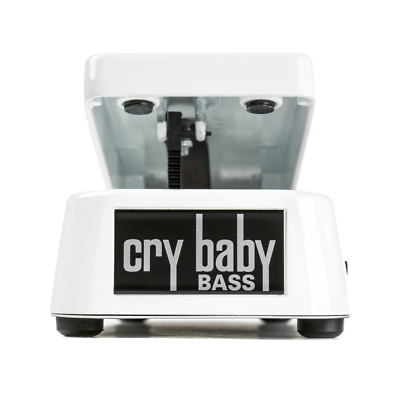 Dunlop Cry Baby 105Q bass wah pedal — white enclosure, top view