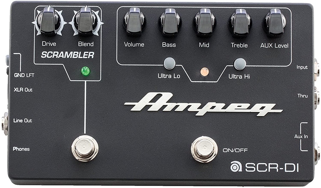 New Ampeg SCR-DI DI Box with Scrambler Overdrive Guitar Effects Pedal
