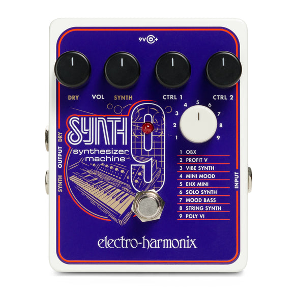 New Electro-Harmonix EHX SYNTH9 Synthesizer Machine Guitar Pedal