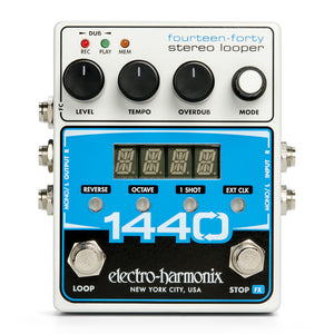 New Electro-Harmonix EHX 1440 Stereo Recording Looper Guitar Effects Pedal