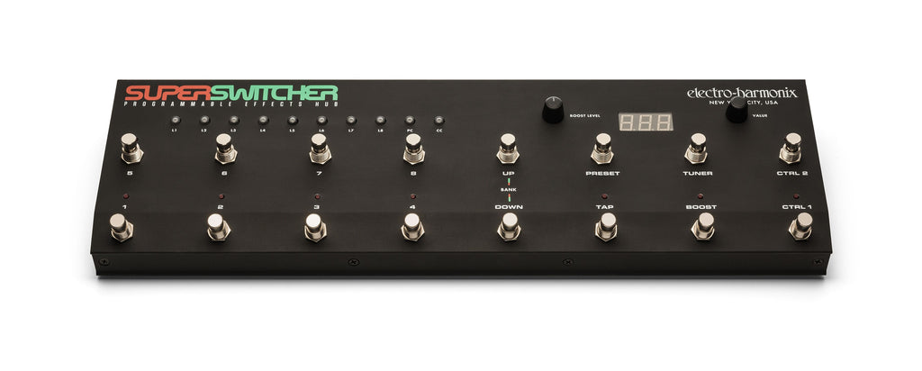 Electro-Harmonix Super Switcher effects hub — control panel detail