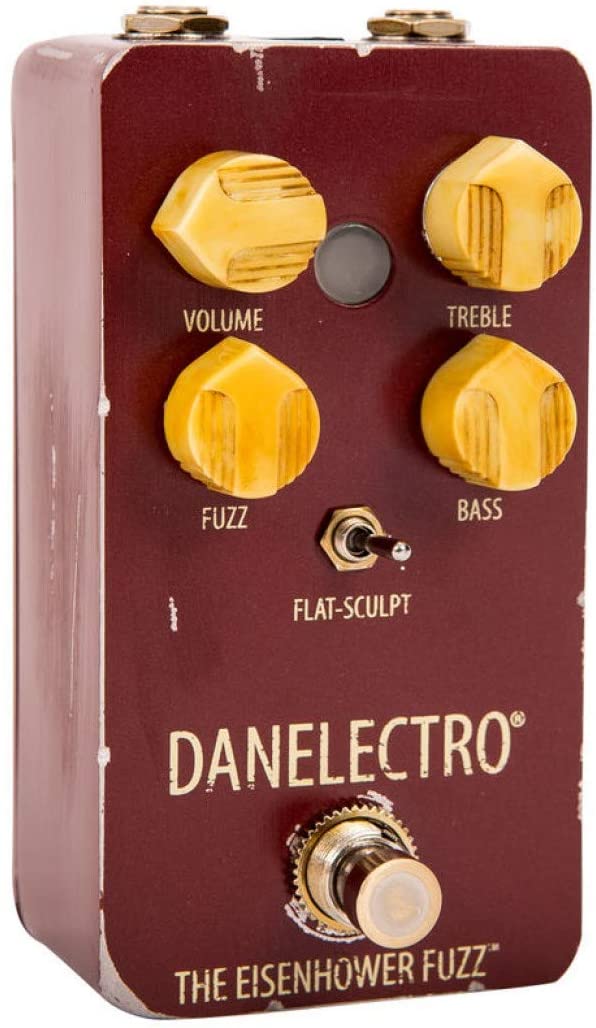 Danelectro Eisenhower Fuzz pedal - angled side view