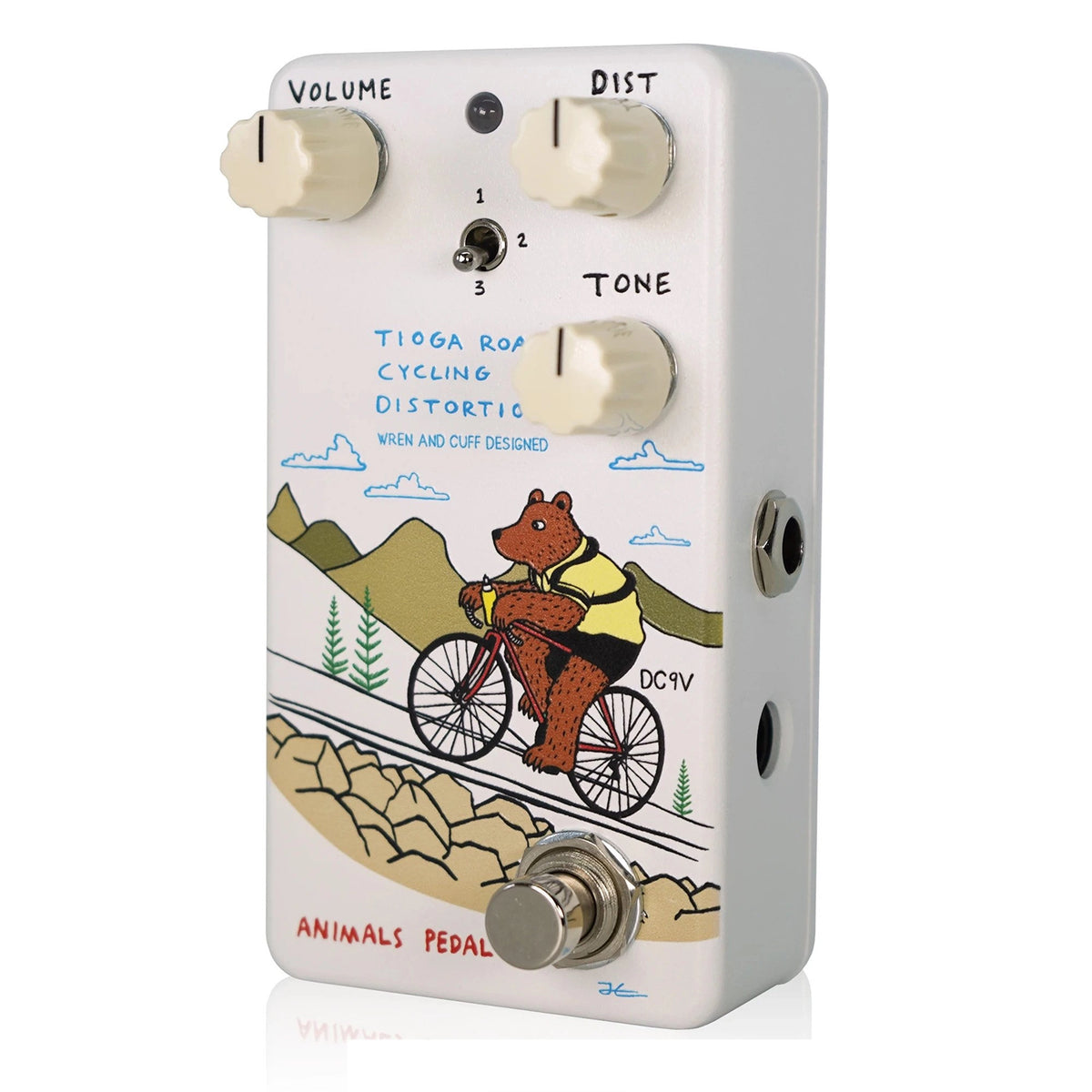 Animals Pedal Tioga Road V2 distortion pedal controls and toggle