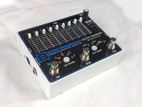 Electro-Harmonix 8 Step Program sequencer pedal — angled top view of controls