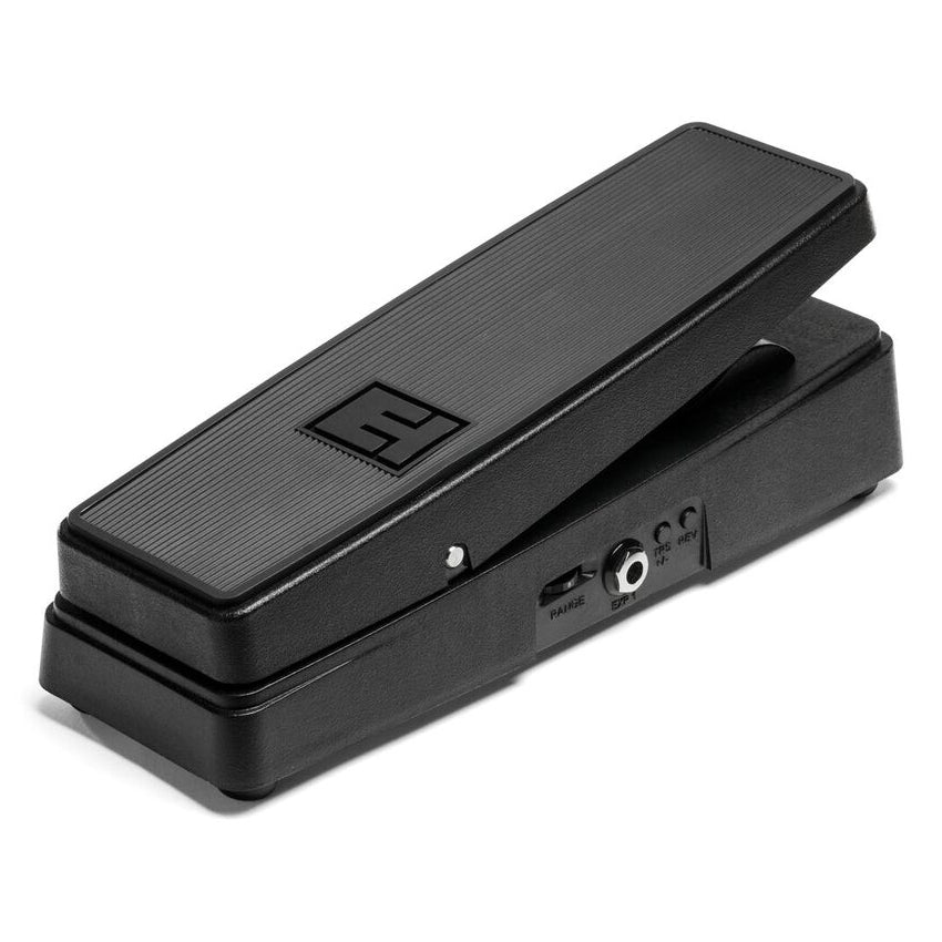 EHX Dual Expression pedal — black, top-down treadle view