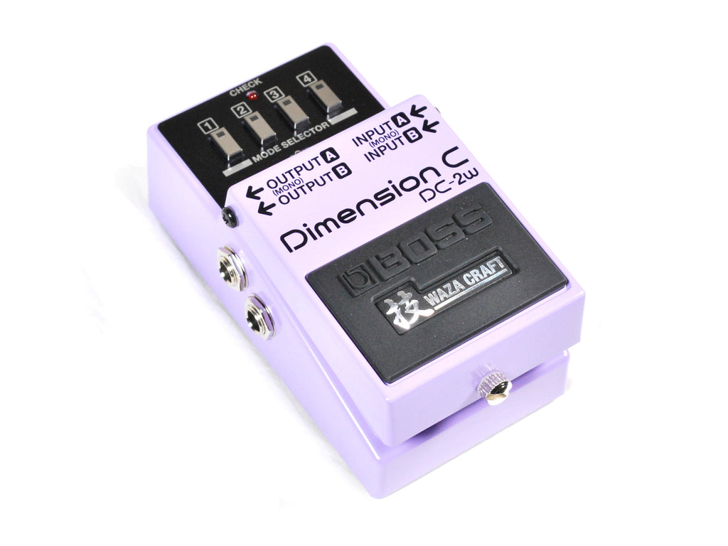 Boss DC-2W Waza Craft Dimension C pedal - controls and jacks detail