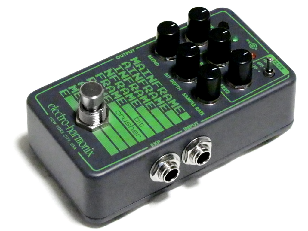 Electro-Harmonix Mainframe Bit Crusher pedal - angled view of controls
