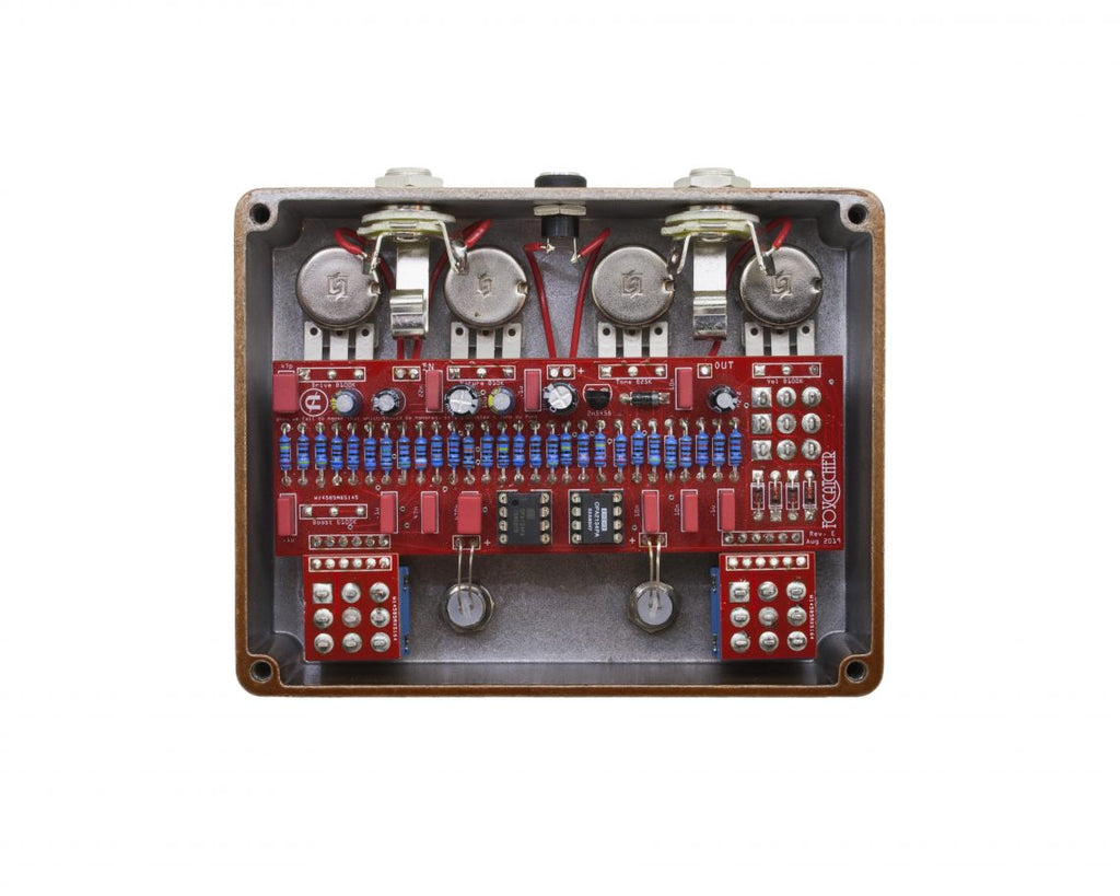 CopperSound Foxcatcher overdrive pedal control knobs detail