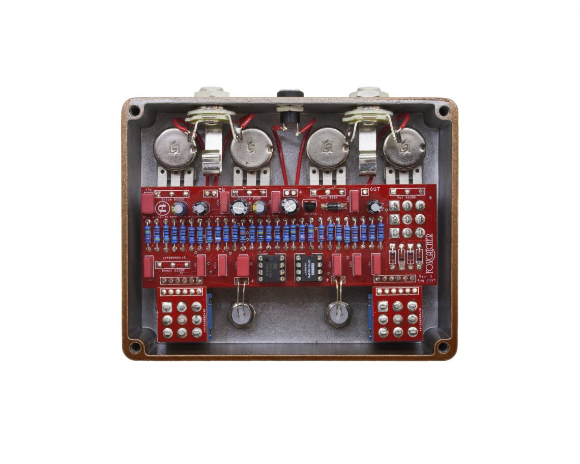 CopperSound Foxcatcher overdrive pedal control knobs detail