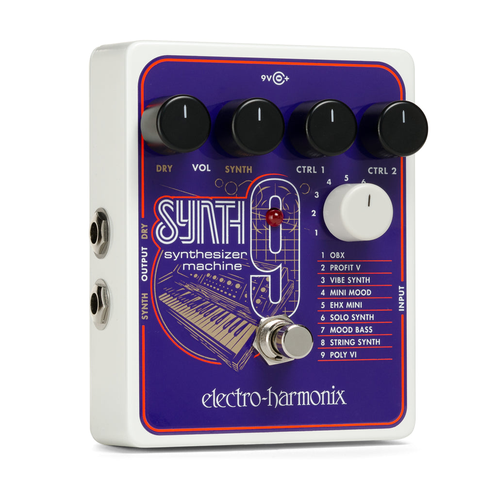Electro-Harmonix SYNTH9 synthesizer pedal — control knobs detail