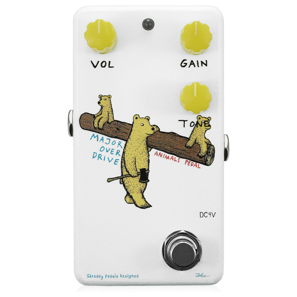 Animals Pedal Major Overdrive V2 pedal angled side view