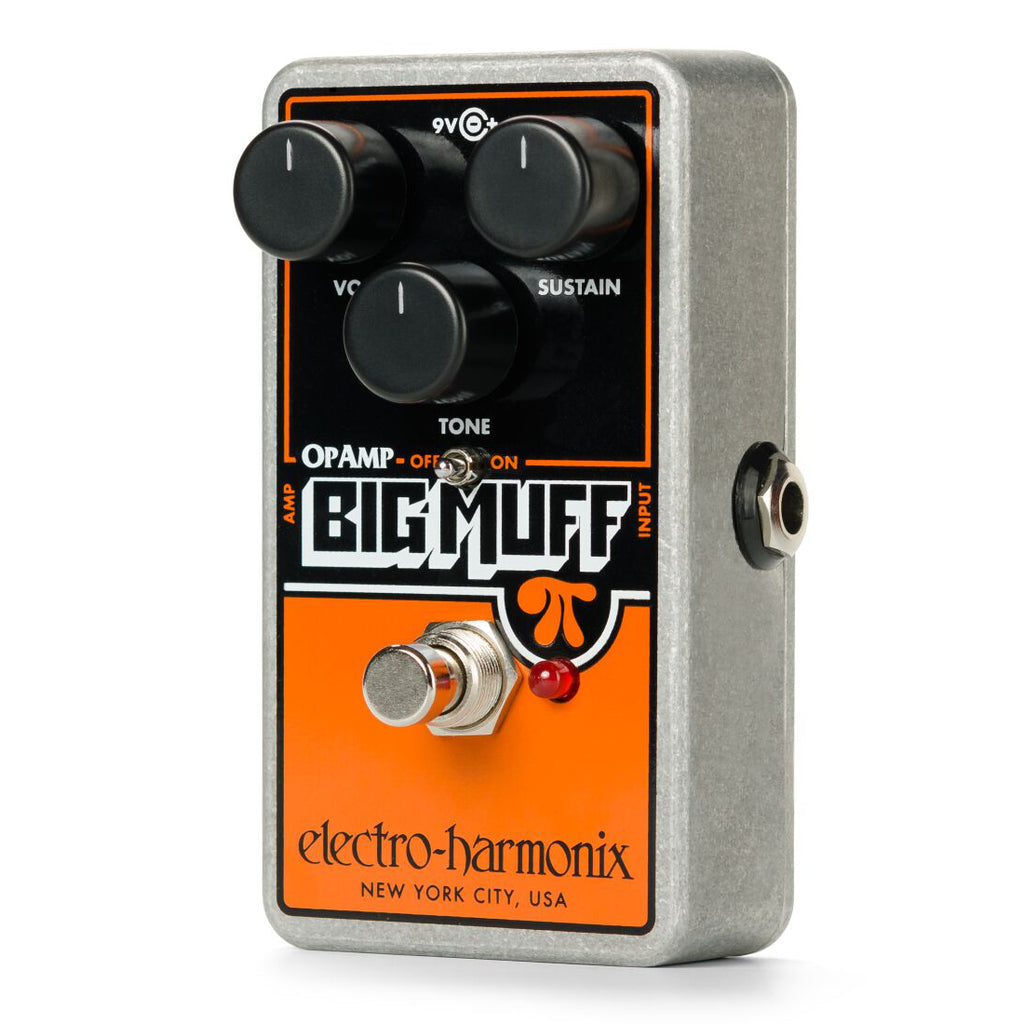 Electro-Harmonix Op-Amp Big Muff fuzz pedal angled view