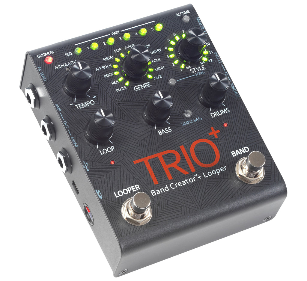 New DigiTech Trio+ Band Creator Plus Looper Guitar Effects Pedal