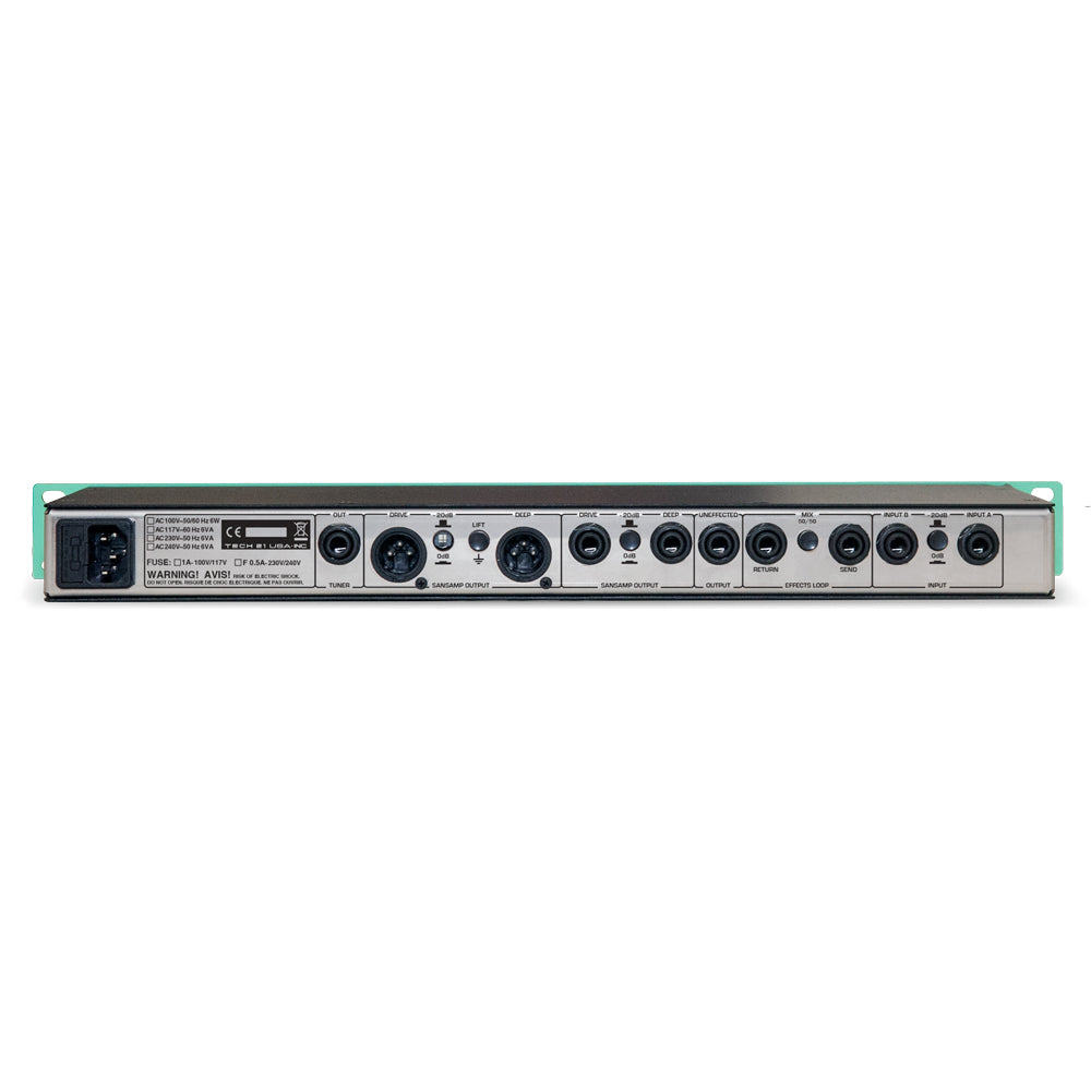 Tech 21 GED-2112 SansAmp preamp rear panel inputs and outputs