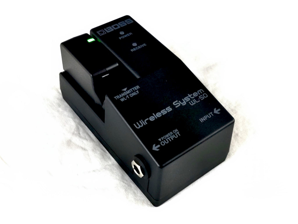 Boss WL-50 wireless system — transmitter and dock view